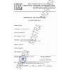 Metrological Calibration Certificate issued by BRML-INM, Bucharest for Alcohol Analyzers